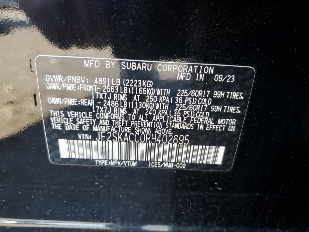 2024 SUBARU FORESTER
