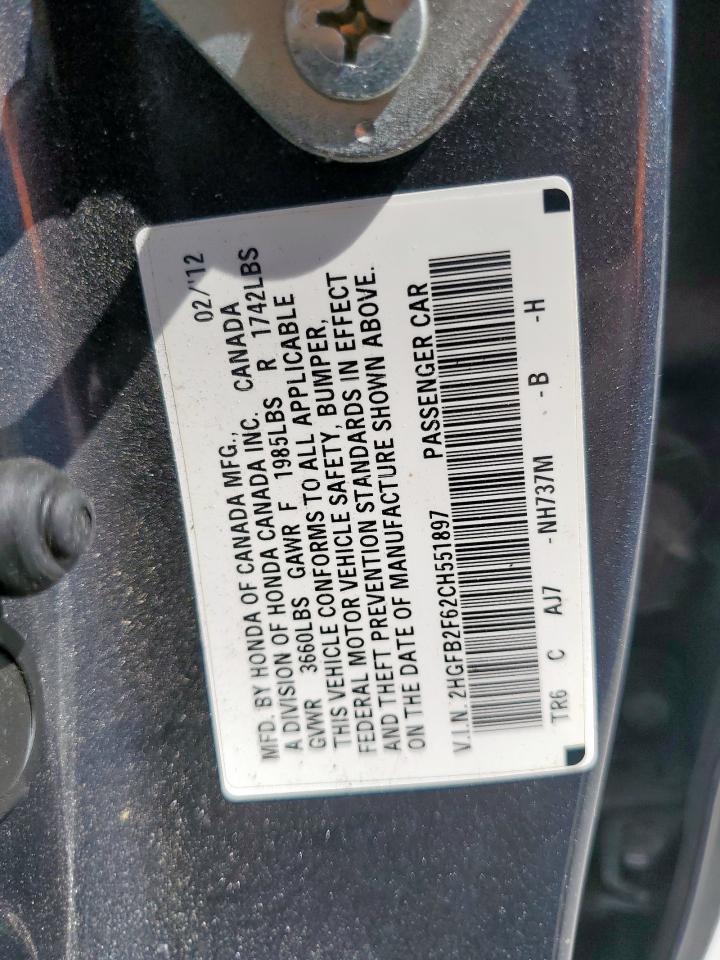2012 HONDA CIVIC