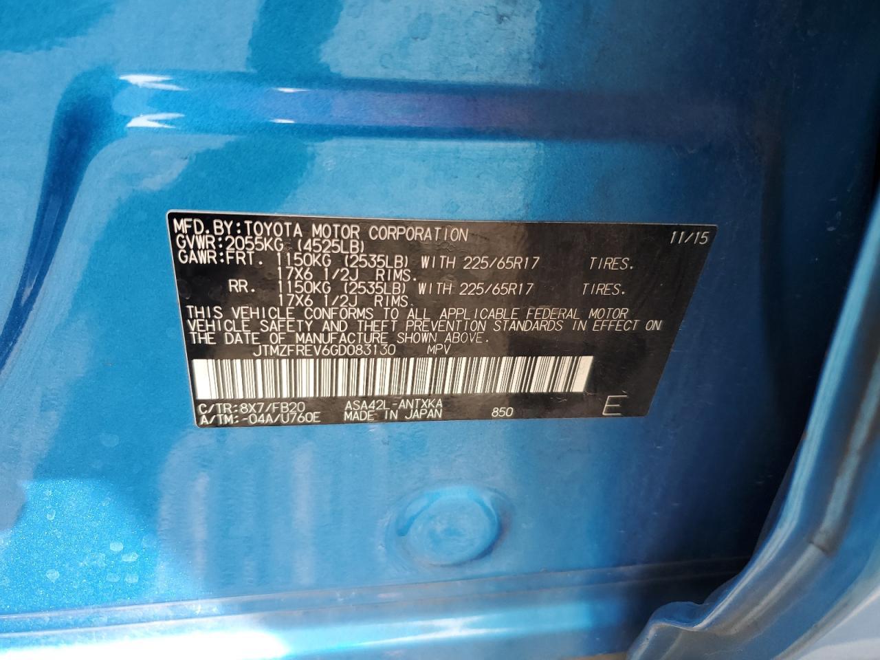2016 TOYOTA RAV4