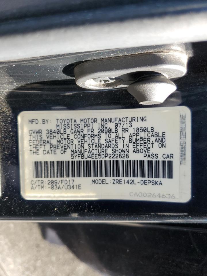 2013 TOYOTA COROLLA