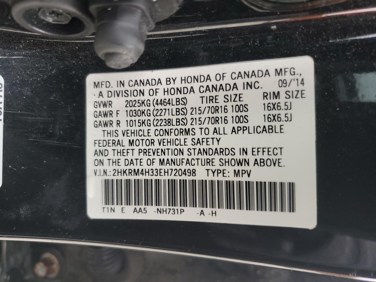 2014 HONDA CR-V