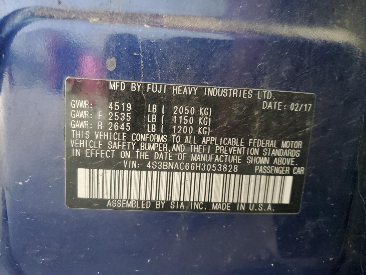 2017 SUBARU Legacy