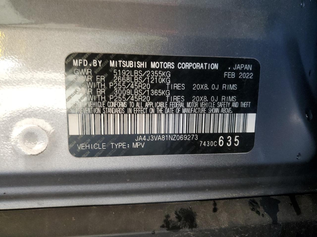 2022 MITSUBISHI outlander