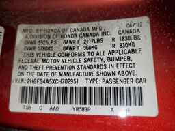 2012 HONDA CIVIC