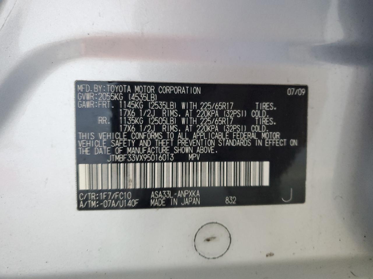 2009 TOYOTA RAV4