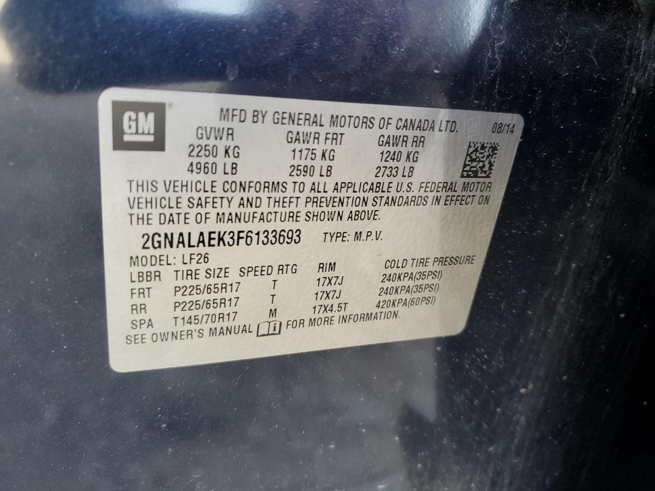 2015 CHEVROLET EQUINOX