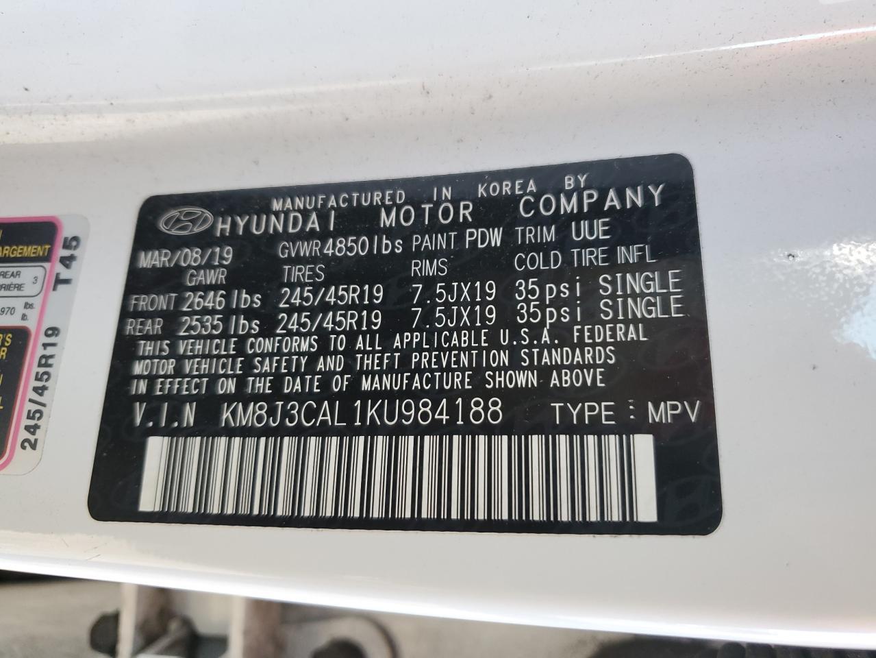 2019 HYUNDAI TUCSON