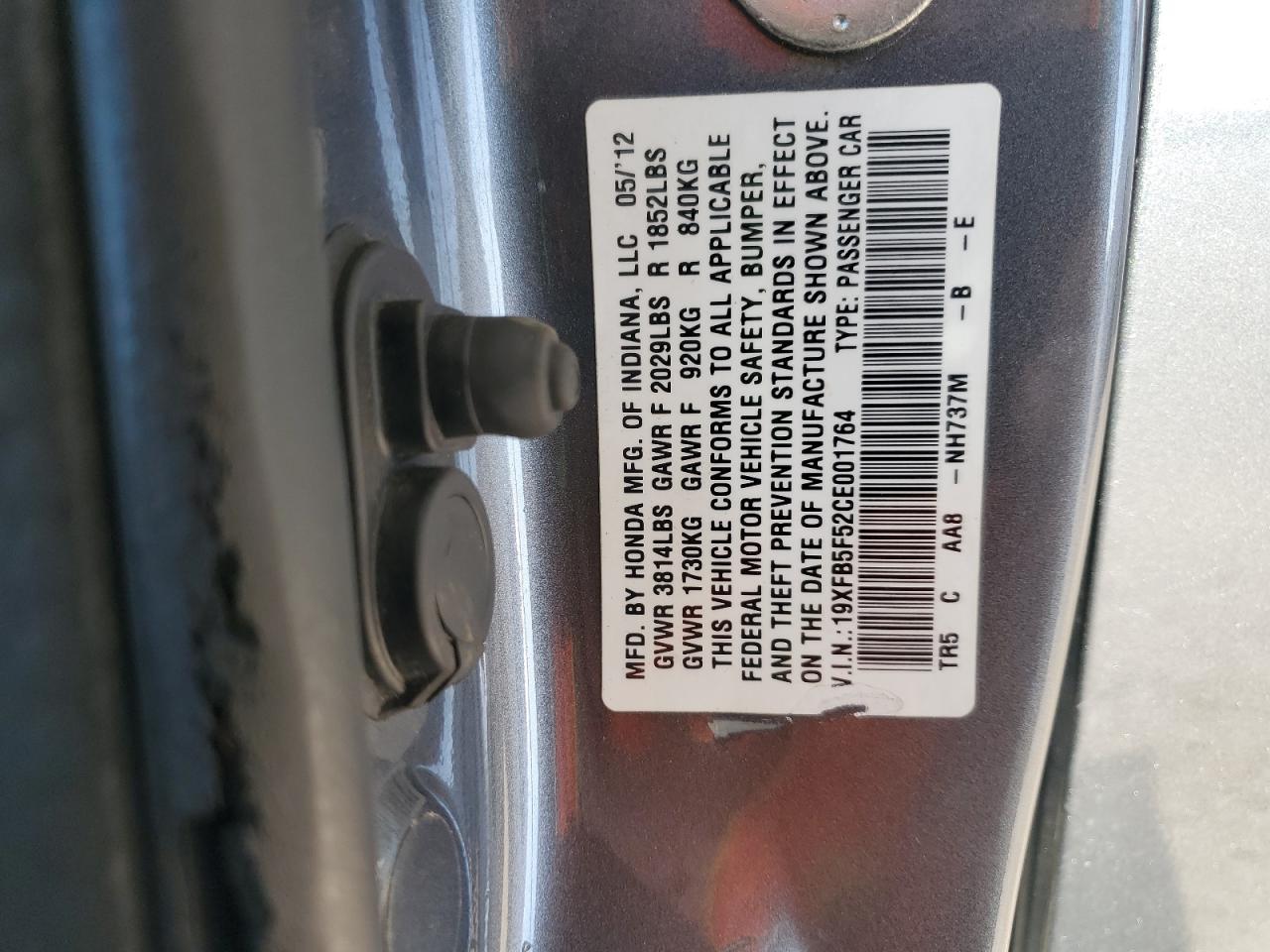 2012 HONDA CIVIC