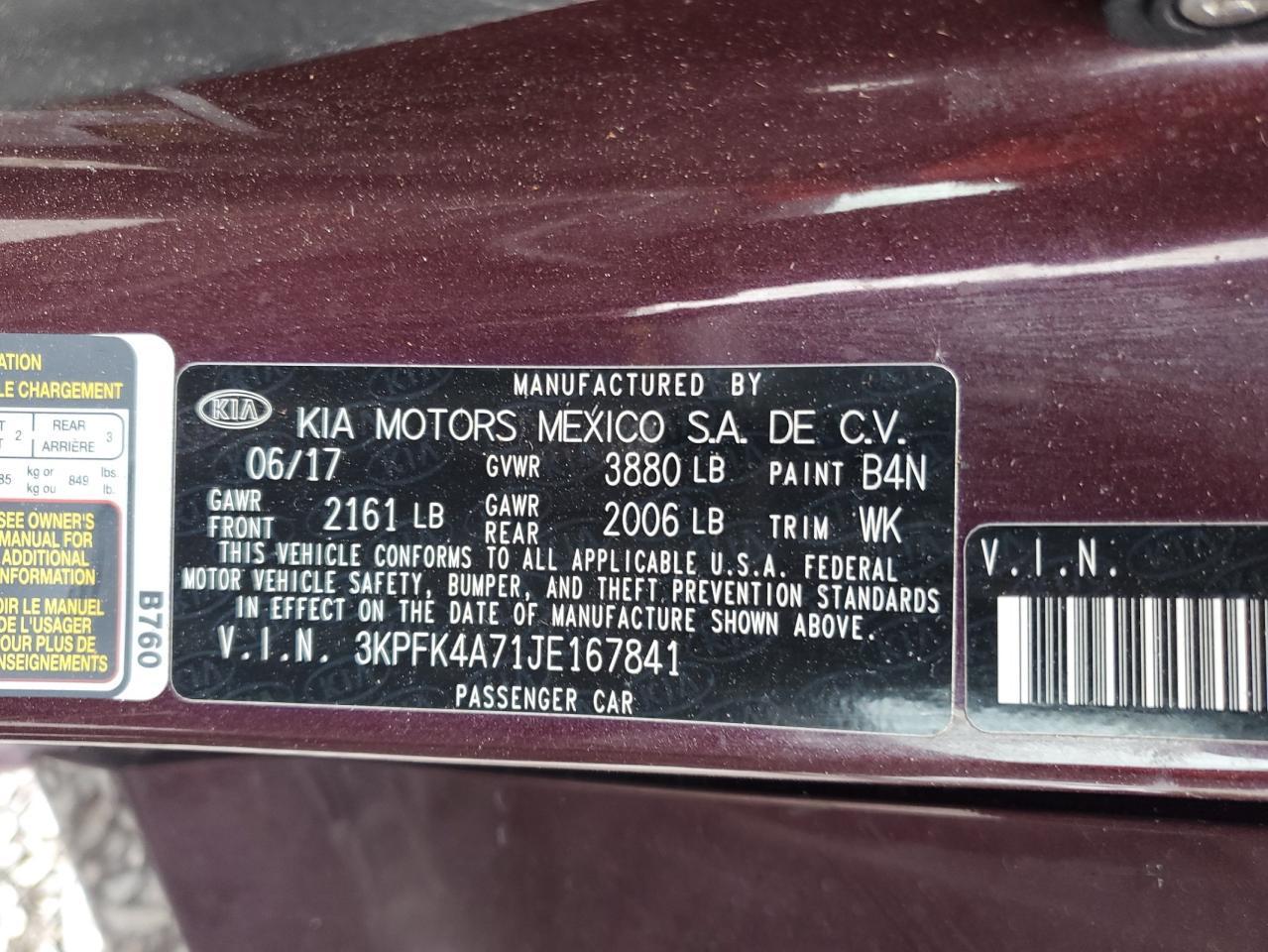 2018 KIA FORTE