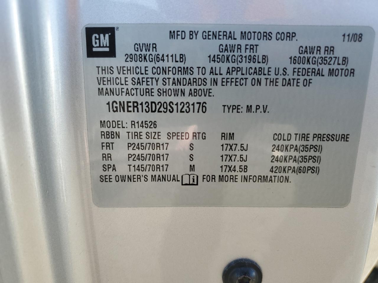2009 CHEVROLET TRAVERSE