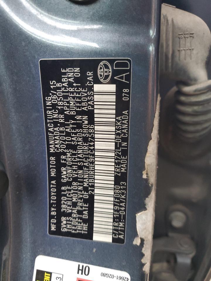 2015 TOYOTA COROLLA