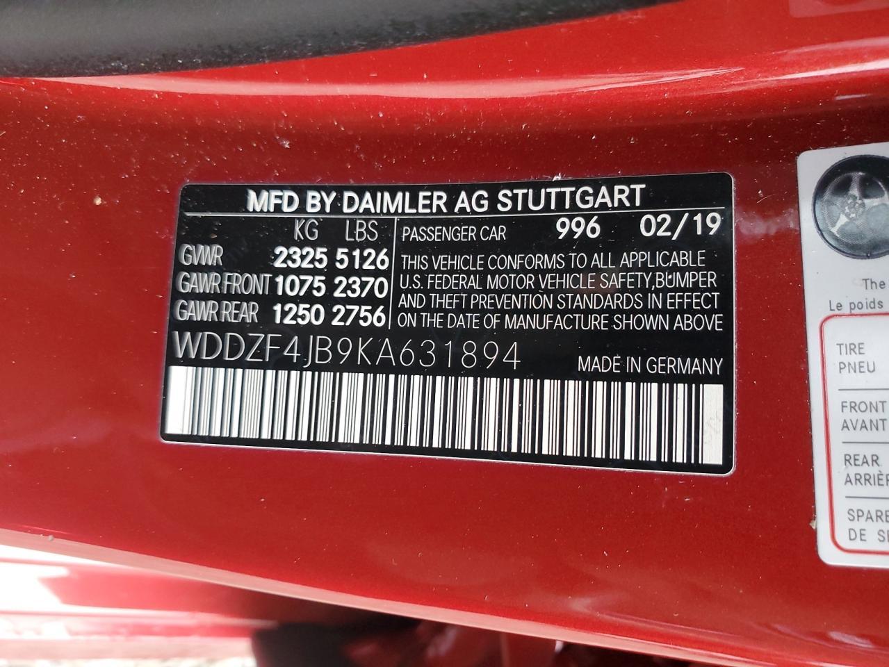 2019 MERCEDES-BENZ E-Class