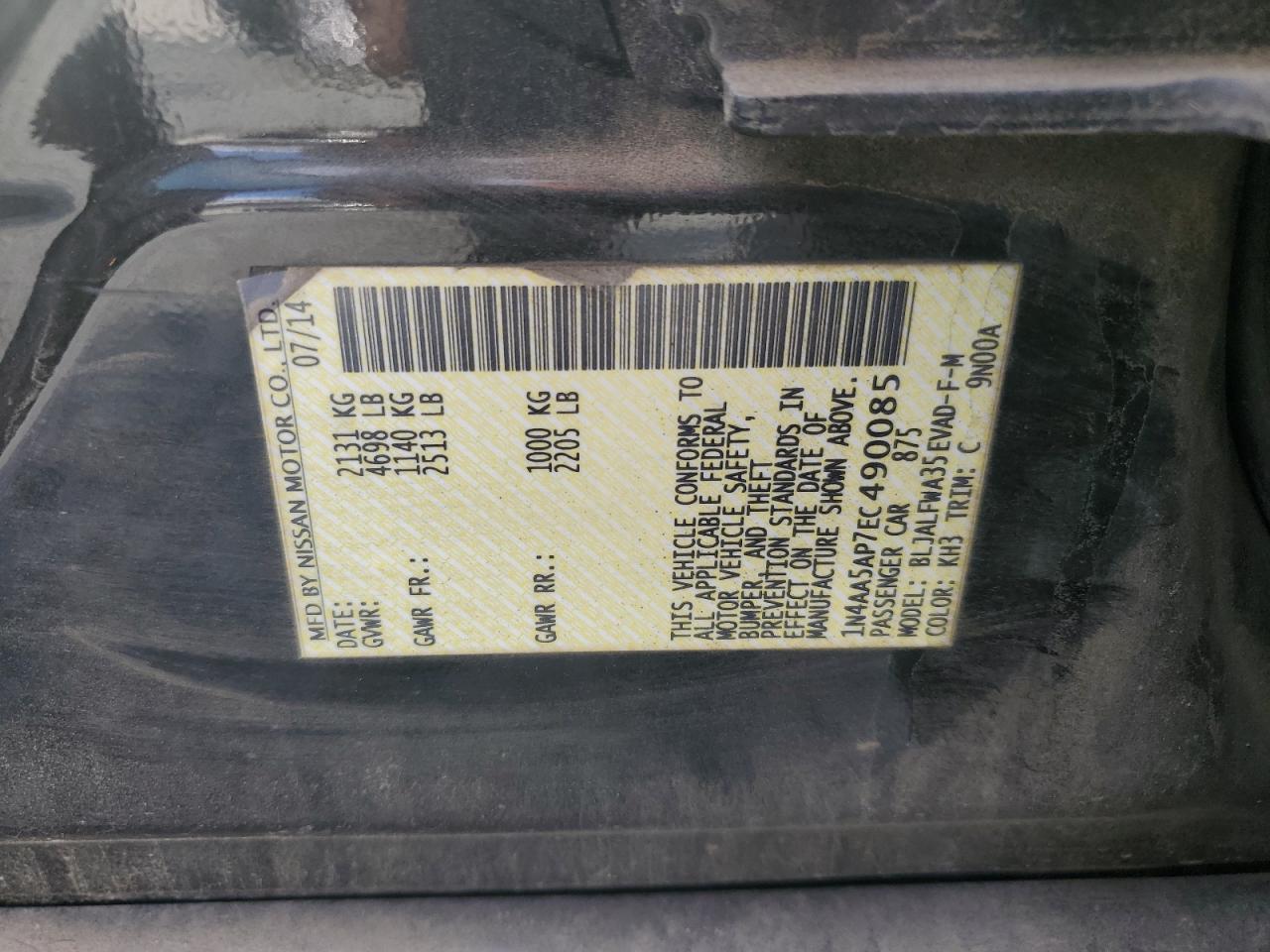 2014 NISSAN Maxima