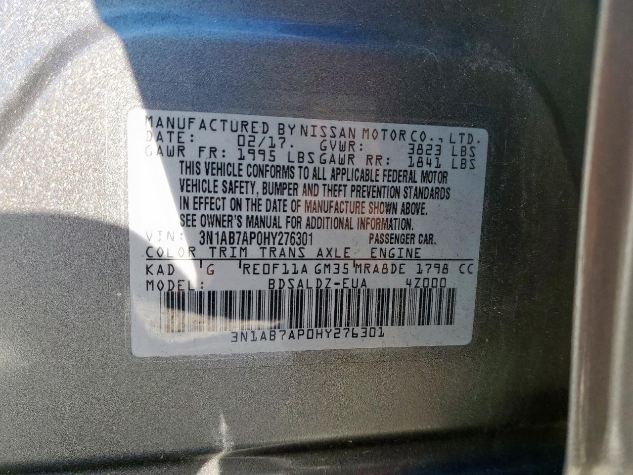 2017 NISSAN SENTRA