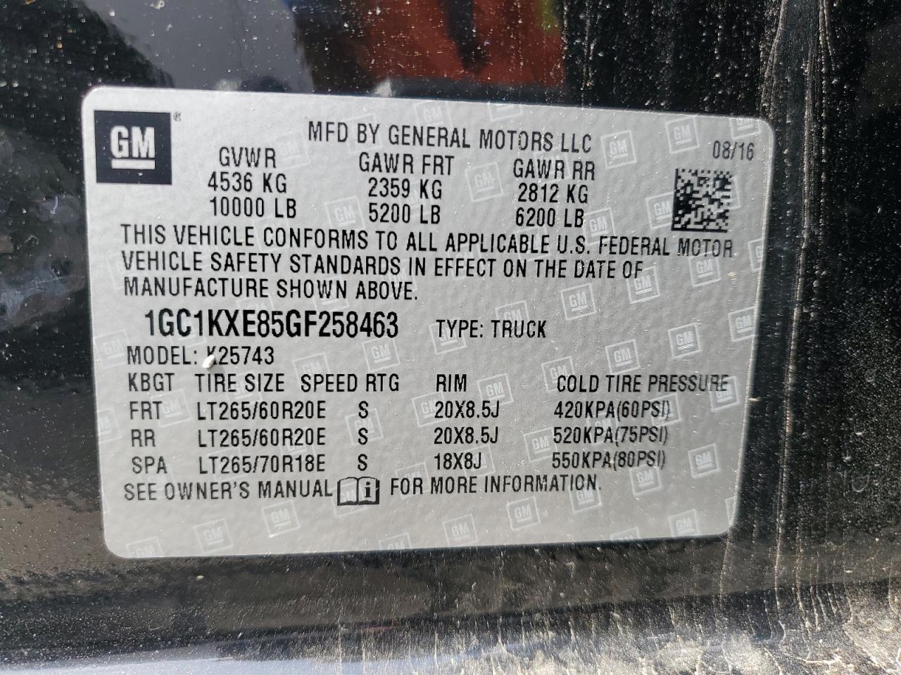 2016 CHEVROLET Silverado