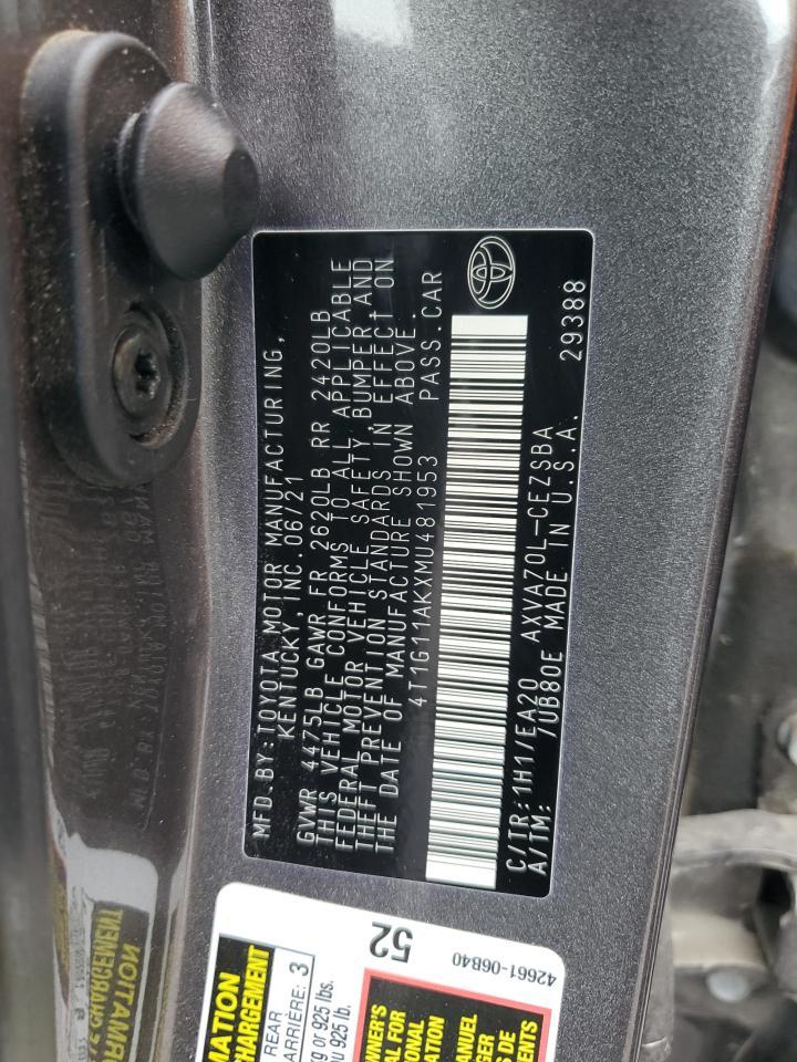 2021 TOYOTA CAMRY