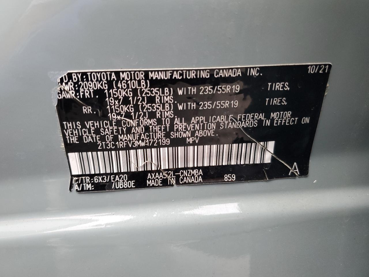2021 TOYOTA RAV4