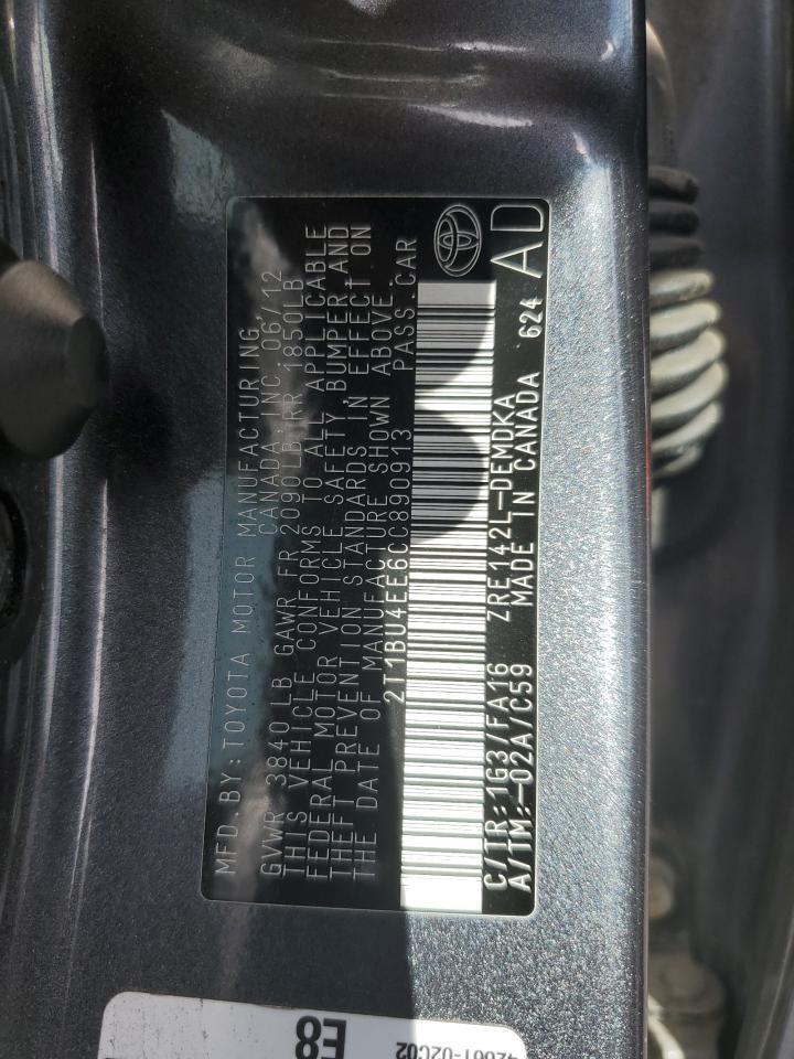 2012 TOYOTA COROLLA