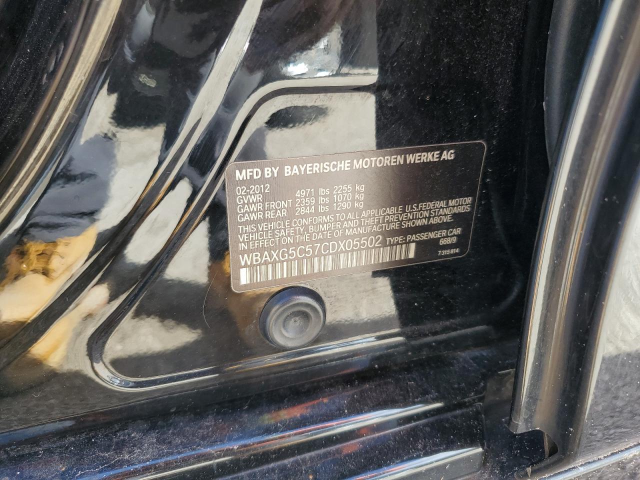 2012 BMW 5 series