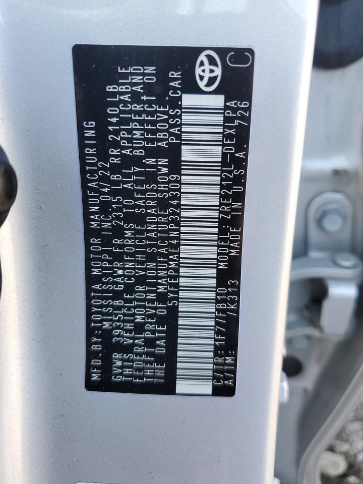 2022 TOYOTA COROLLA