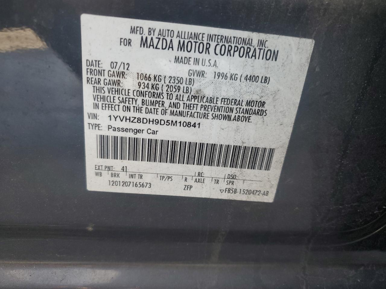 2013 MAZDA 6