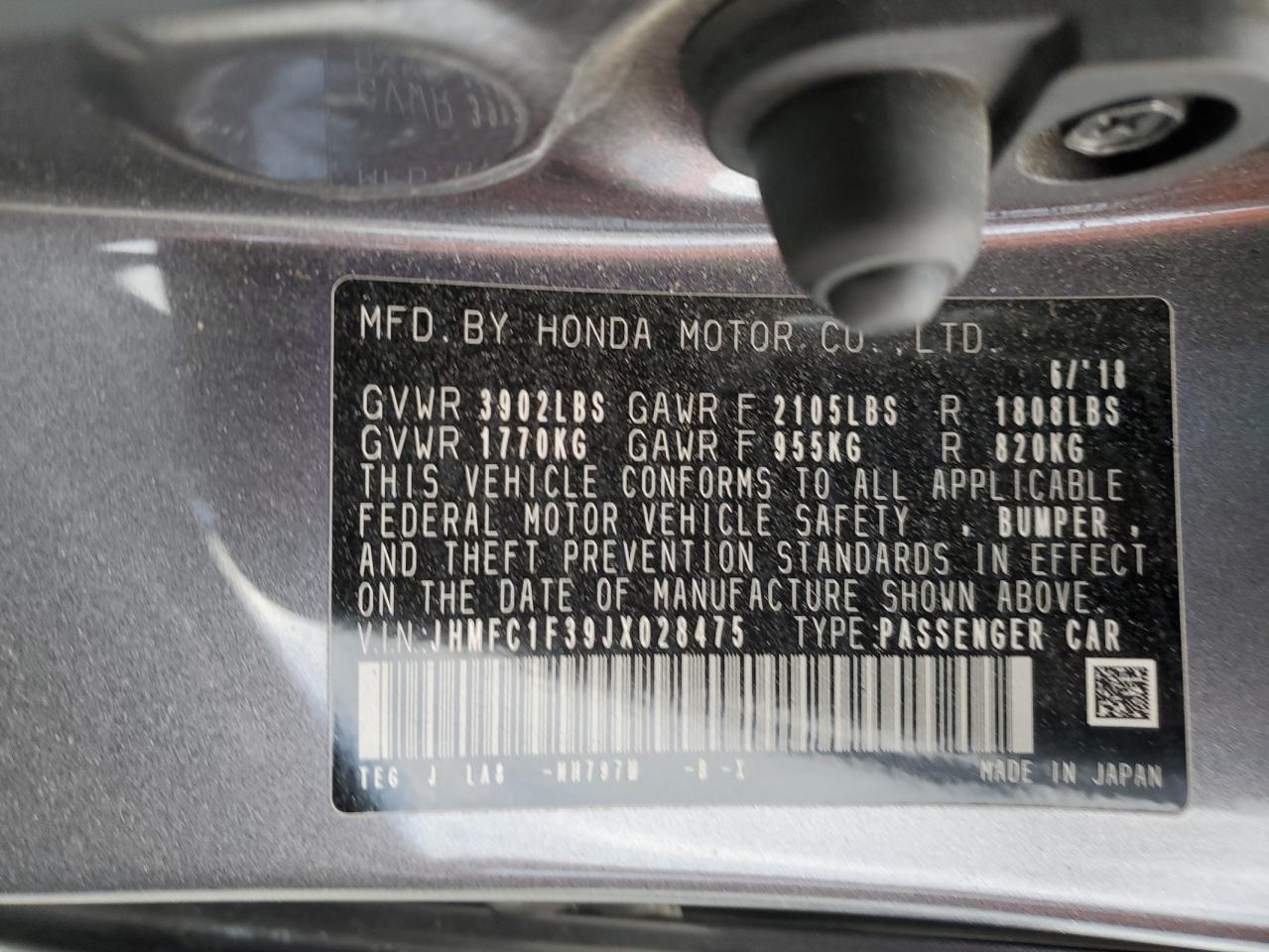 2018 HONDA CIVIC