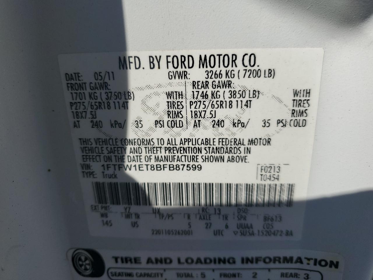 2011 FORD F-150