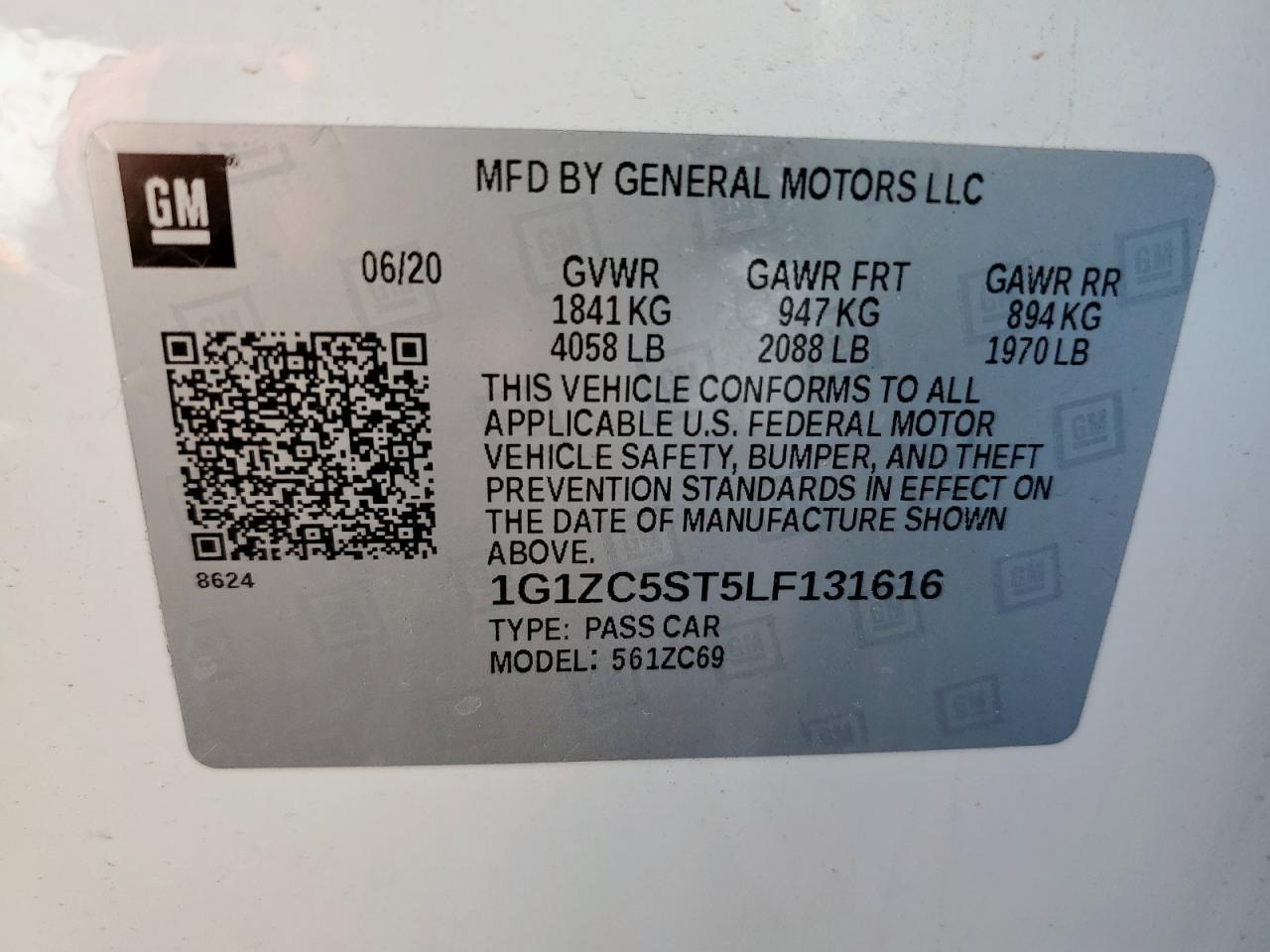 2020 CHEVROLET MALIBU