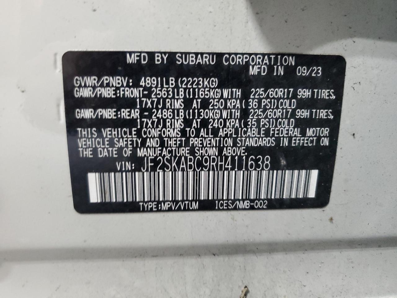 2024 SUBARU FORESTER
