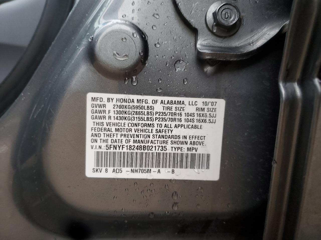 2008 HONDA PILOT