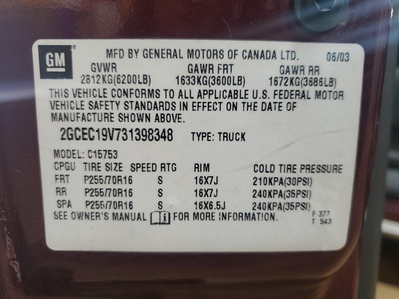 2003 CHEVROLET Silverado