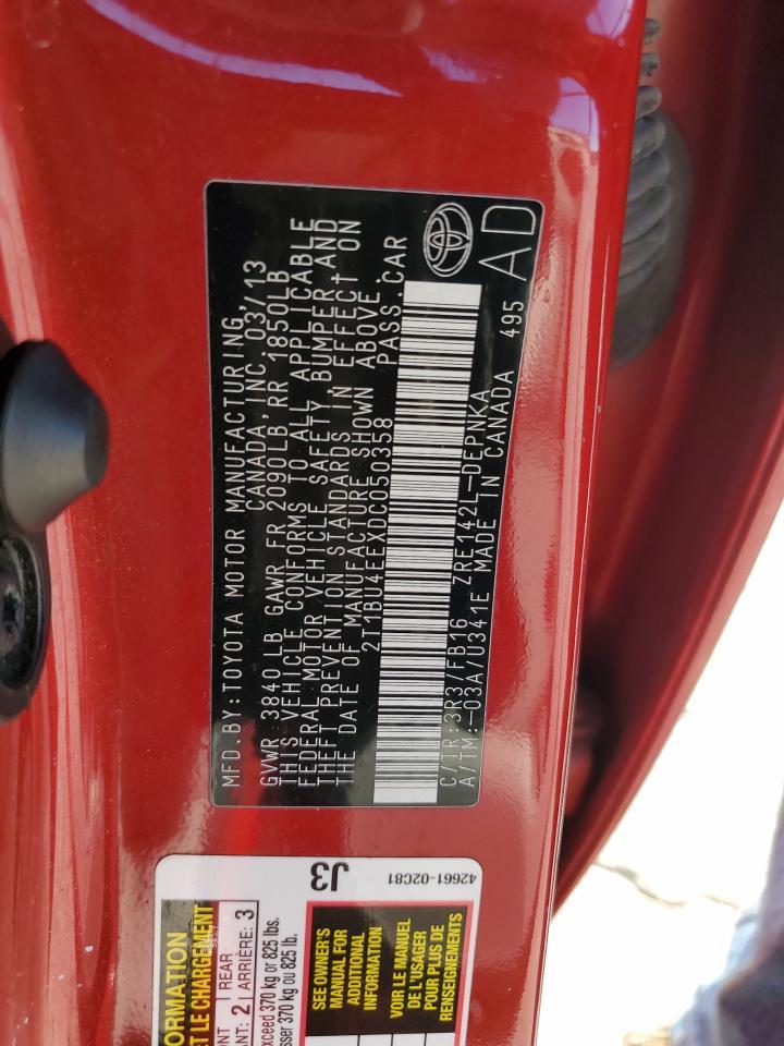 2013 TOYOTA COROLLA