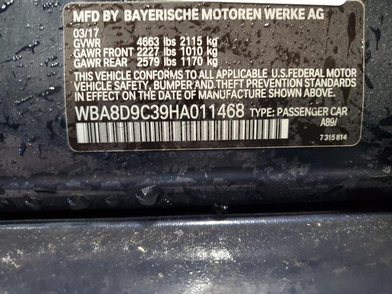 2017 BMW 3 SERIES