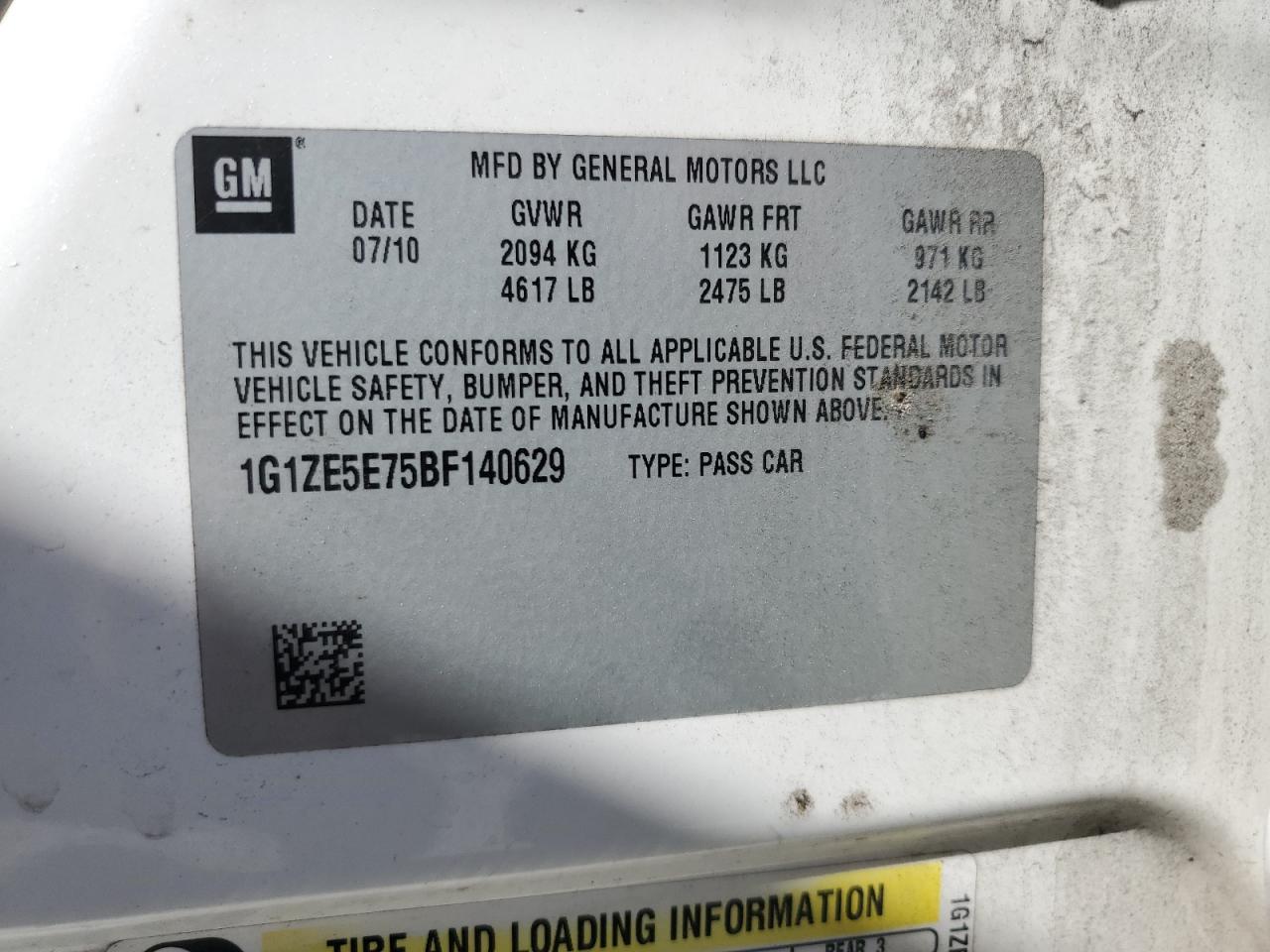 2011 CHEVROLET MALIBU