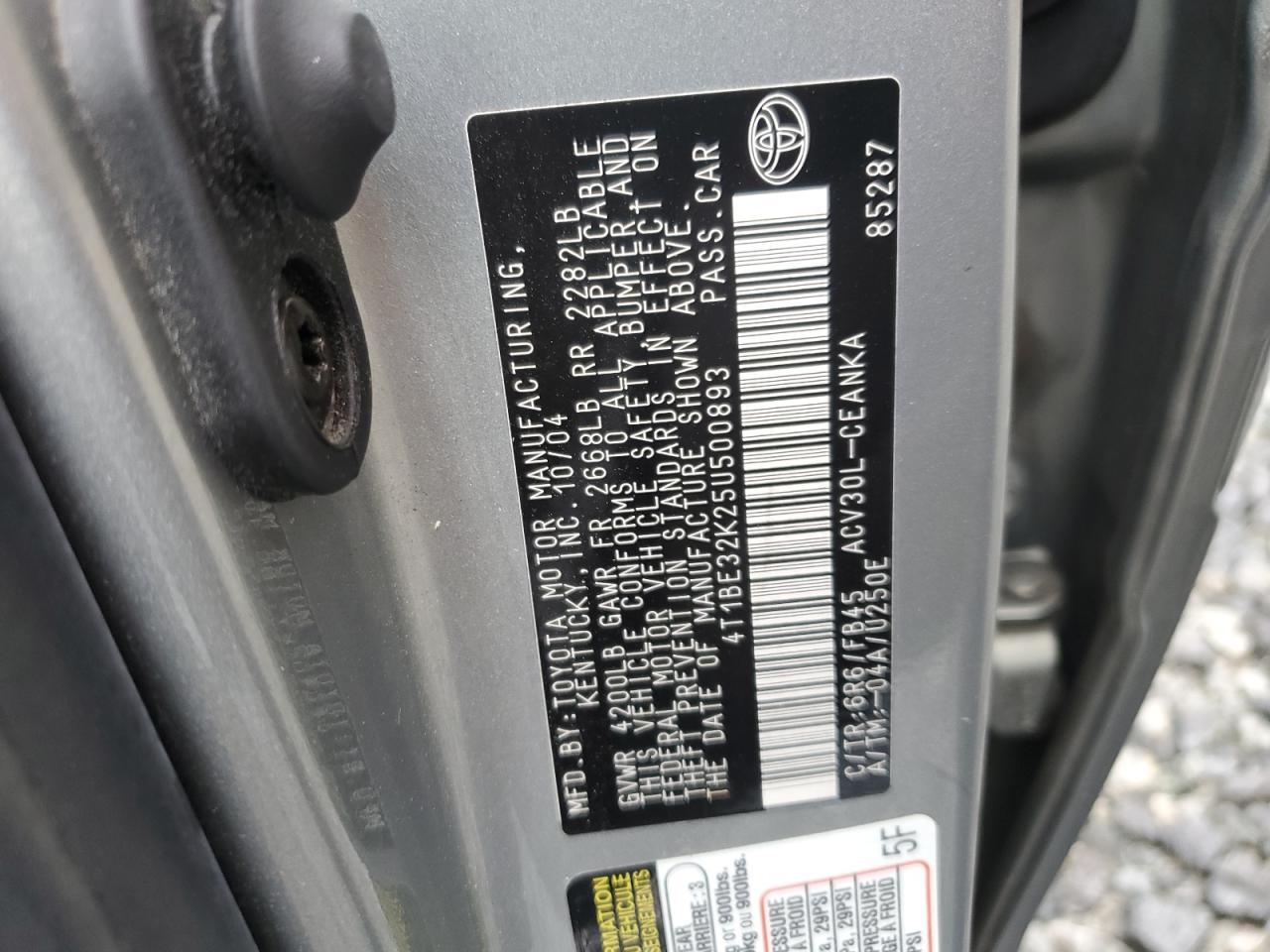 2005 TOYOTA CAMRY