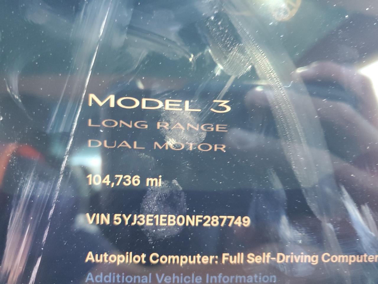 2022 TESLA MODEL 3