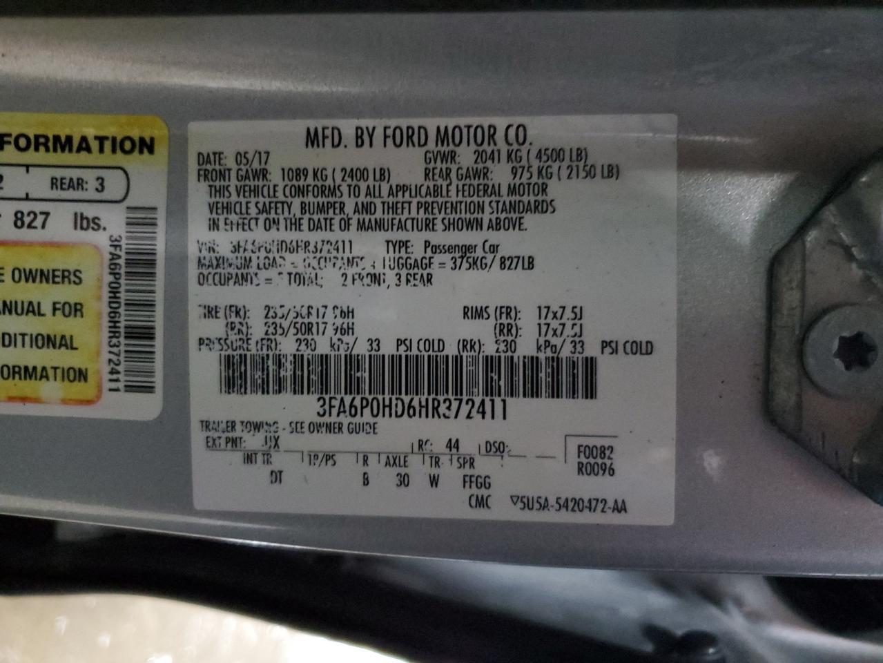 2017 FORD FUSION
