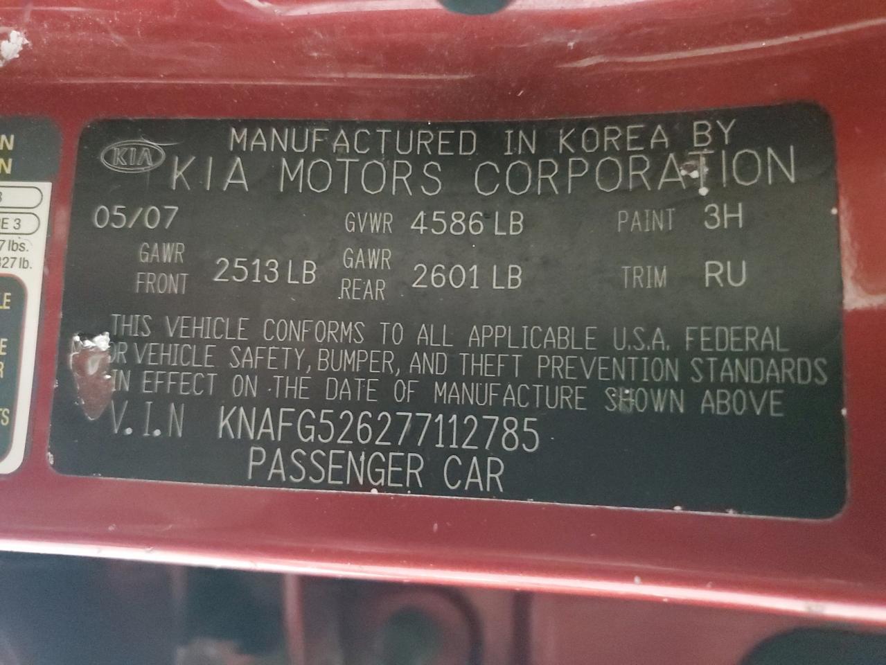 2007 KIA RONDO