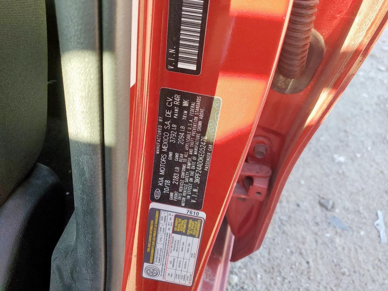 2019 KIA FORTE