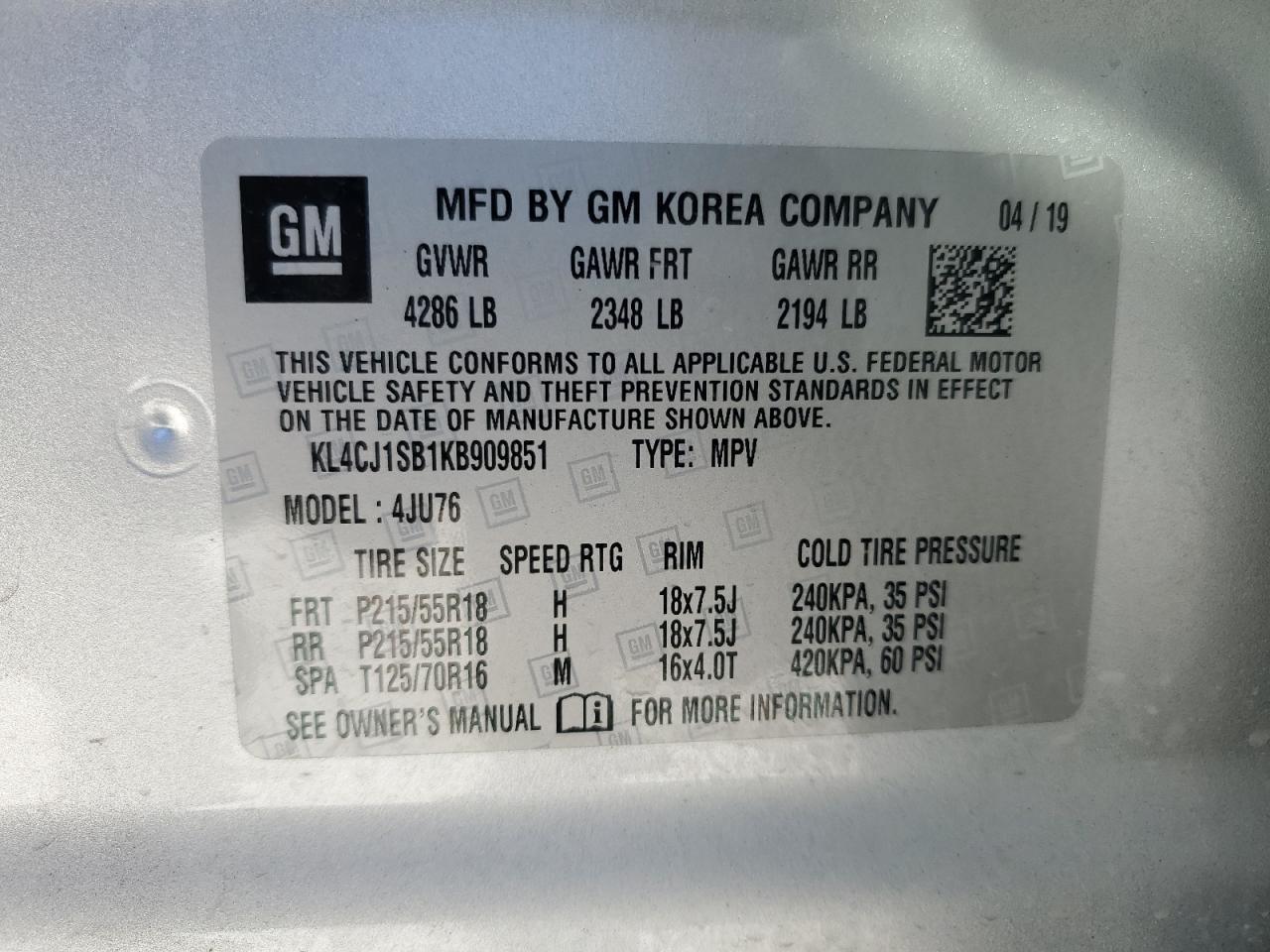 2019 BUICK ENCORE