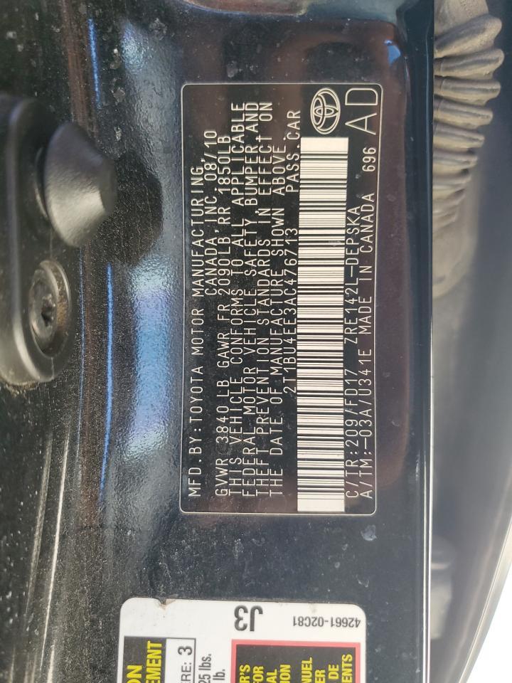 2010 TOYOTA COROLLA