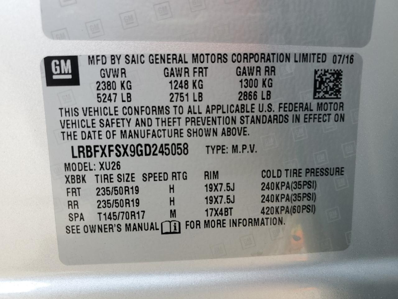 2016 BUICK Envision