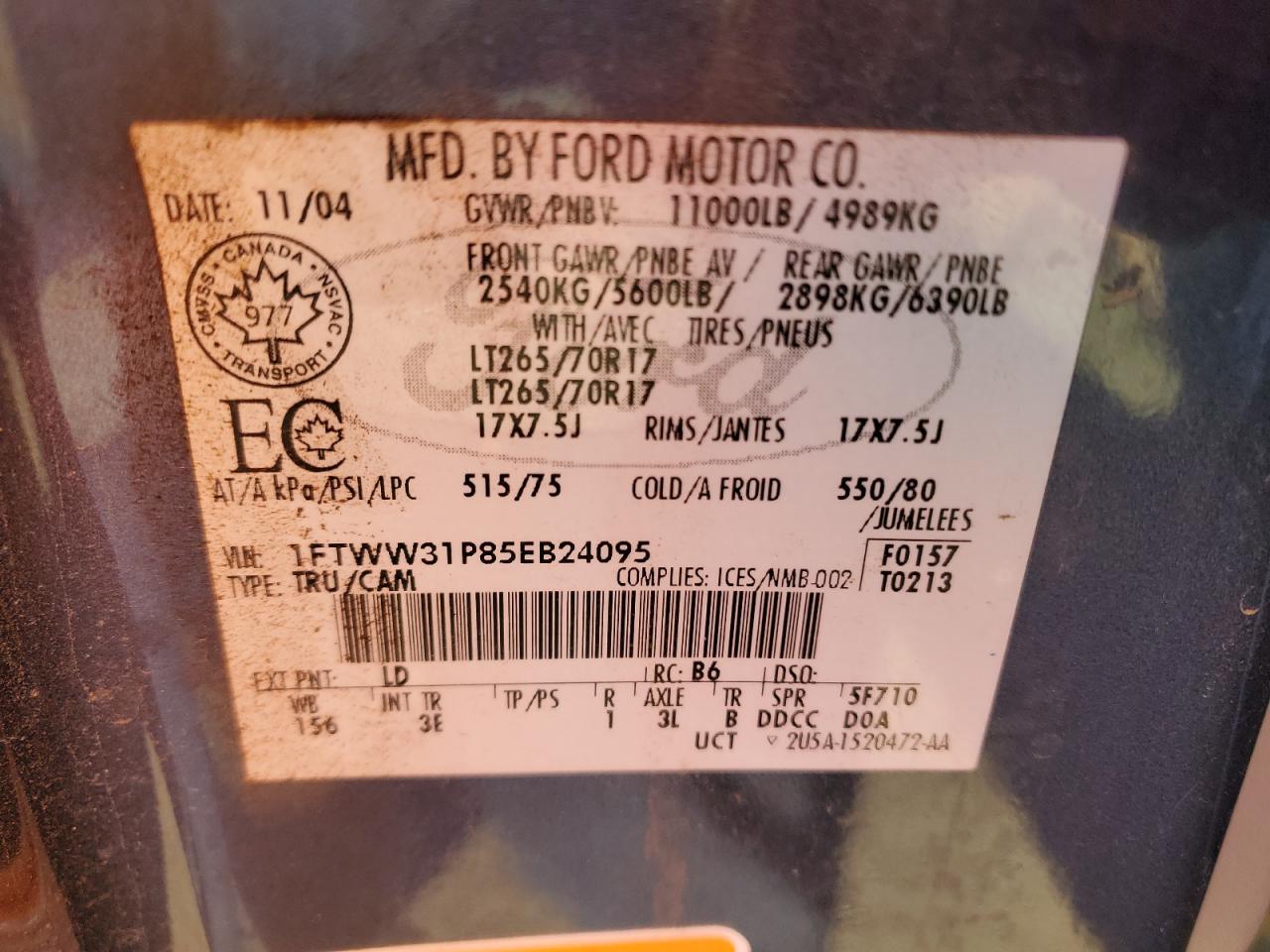 2005 FORD F-350