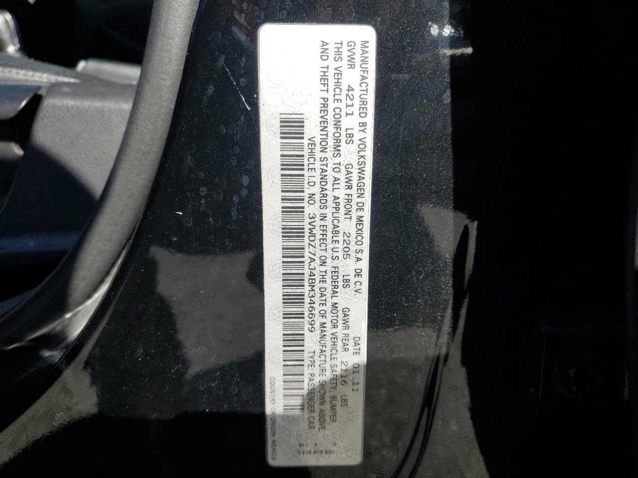 2011 VOLKSWAGEN JETTA