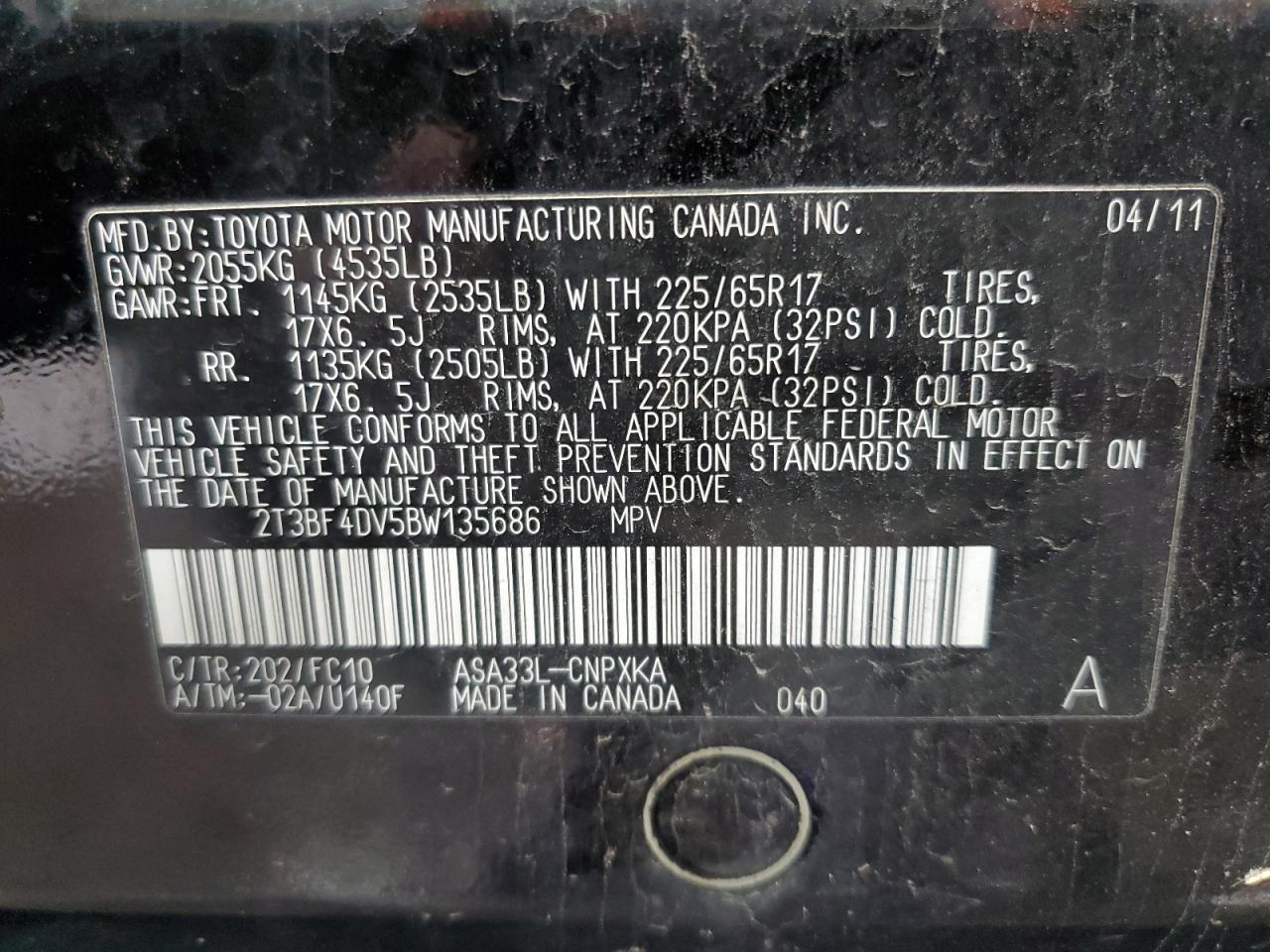 2011 TOYOTA RAV4