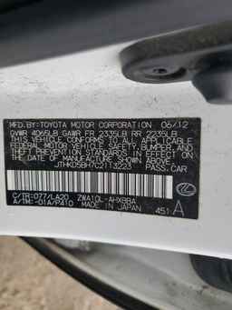 2012 LEXUS CT 200