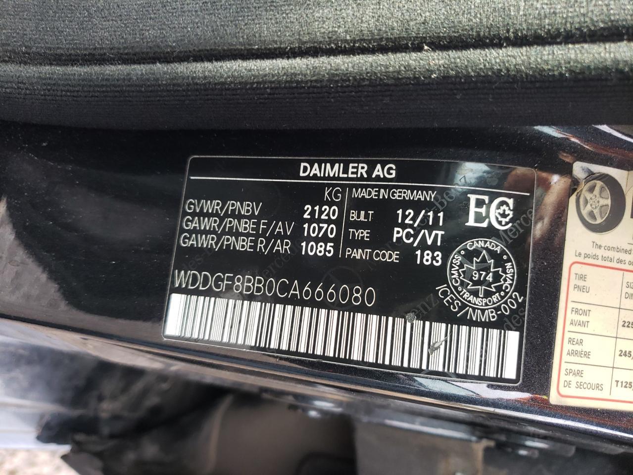 2012 MERCEDES-BENZ C-CLASS