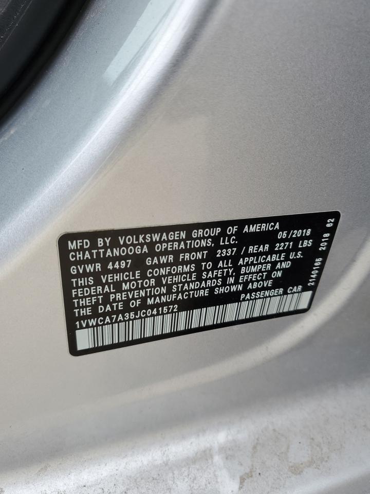 2018 VOLKSWAGEN Passat