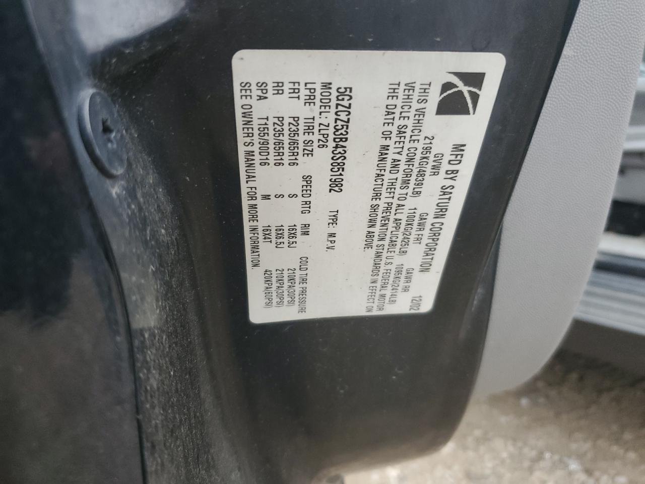 2003 SATURN Vue