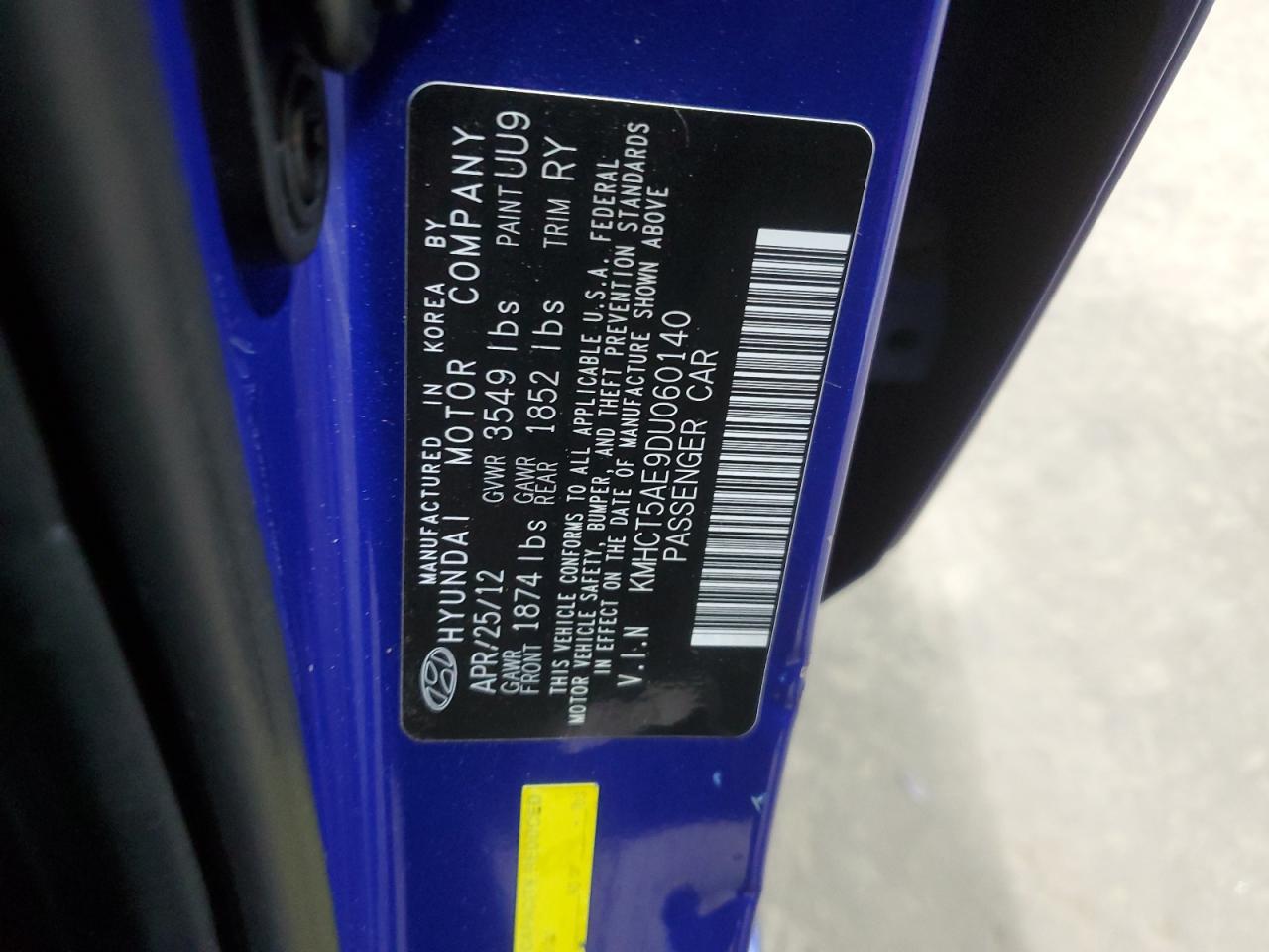 2013 HYUNDAI ACCENT